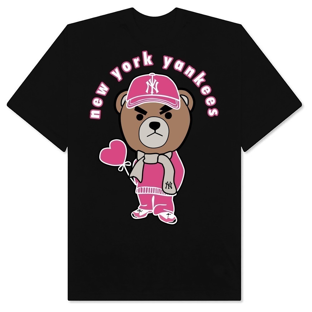 New York Yankees Bear Heart Retro Baseball Unisex T-Shirt